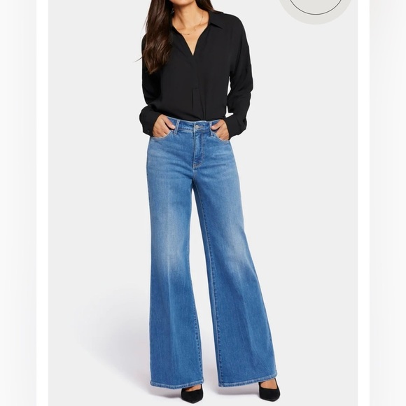 NYDJ Denim - NYDJ MIA Palazzo High Waisted Flare Jeans Size 8